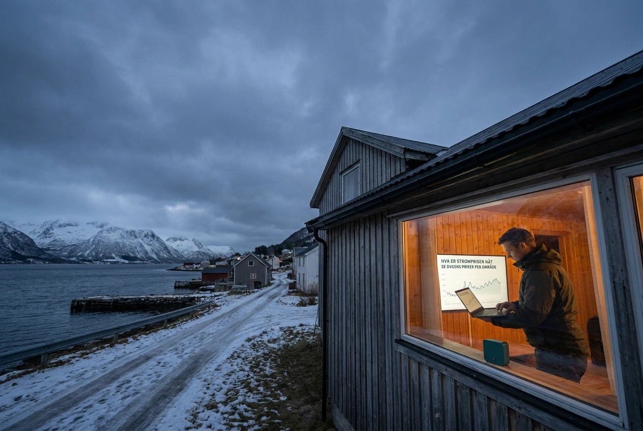 Professional header image for industry analysis: Hva er strømprisen nå? Se dagens priser per område